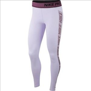 Nike Pro Lavender Warm Nerieds tights Size Medium